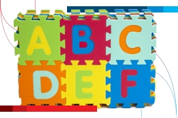 Magnetic English letters and numbers