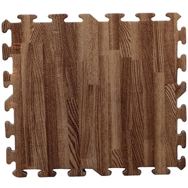 کفپوش فومی طرح پارکت قهوه ای روشن و تیره بافوم